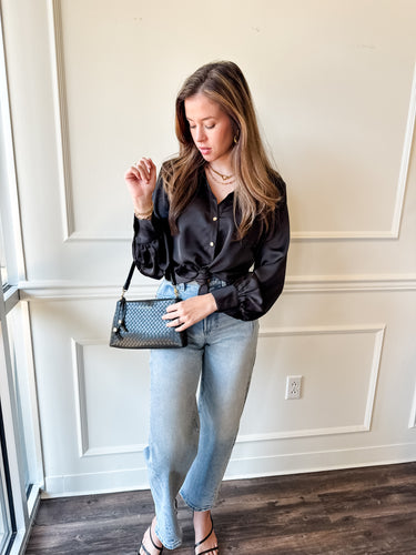 Chic Hour Satin Blouse