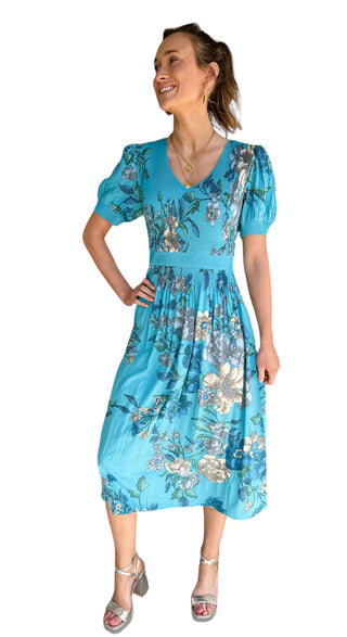 Fresh Florals Floral Pleat Midi Dress by Current Air