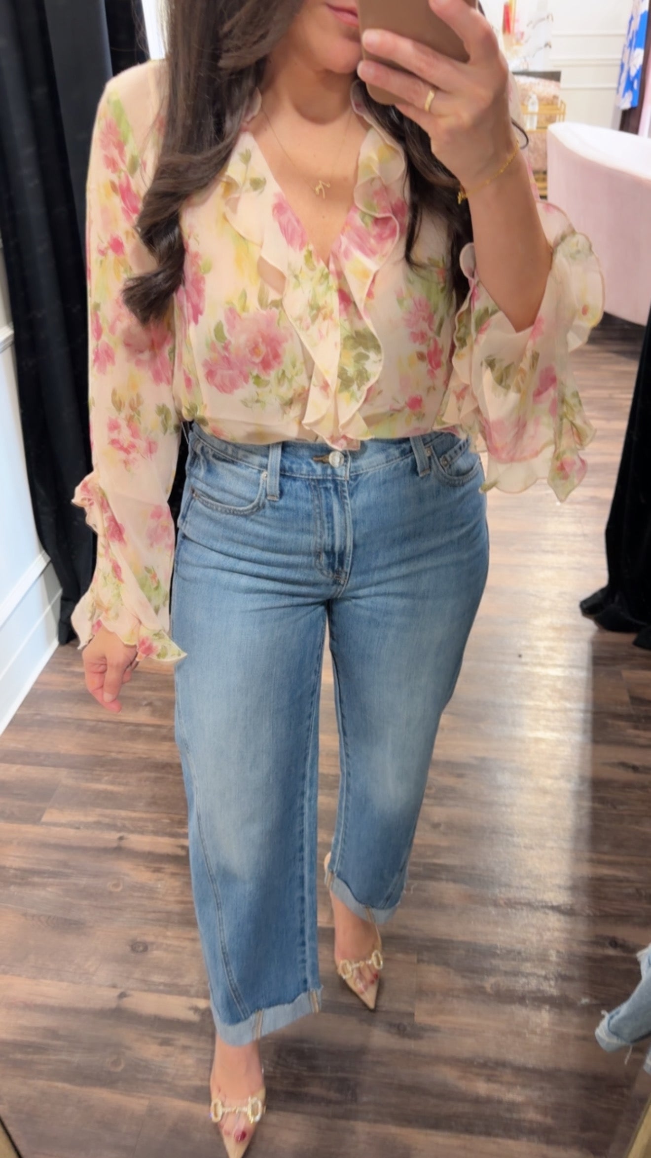 Liza Ruffle Floral Top by Lucy Paris – Simply Chic by Fetiche Boutique