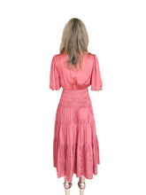 Samantha Coral Smocked Waist Midi by Reset by Jane