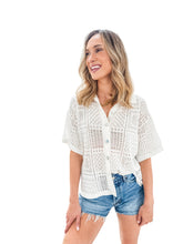 Bonnie White Crochet Shirt