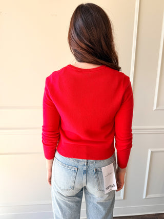 Celeste Heart Button Cardigan by Lucy Paris