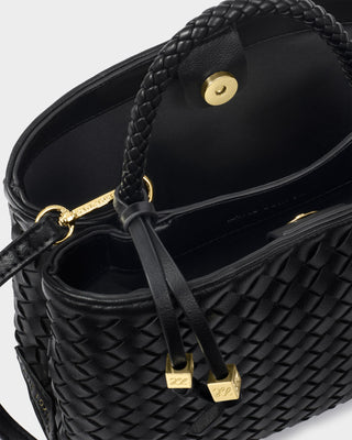 Nova Hand Woven Top Handle Black by Katie Loxton