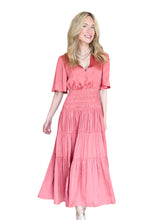 Samantha Coral Smocked Waist Midi by Reset by Jane