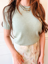 Macie Sage Knit Top by Lucy Paris