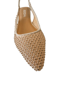 Humming Nude Stone Sling Back Flats