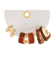 Marble and Metal Hoop Set