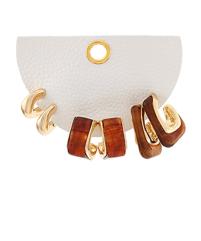 Marble and Metal Hoop Set