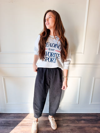 Palmer Black Barrel Pants