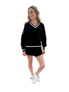 Varsity Black Short Set