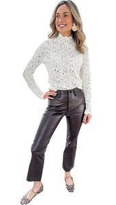 Lovely in Lace Mock Neck Top