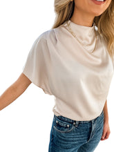 Jeannie Stone Mock Neck Blouse