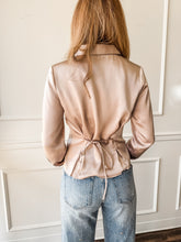 Rina Taupe Satin Blouse
