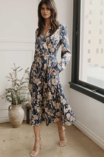 Garden Stroll Floral Wrap Midi