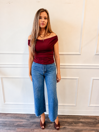 Cabernet After Hours Off Shoulder Top