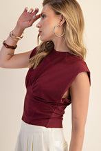 City Muse Structured Top in Burgundy