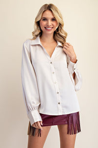 Chic Hour Satin Blouse
