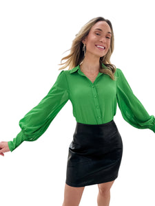 Fleetwood Festive Green Blouse