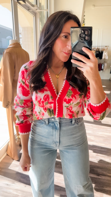 The Candy Cane Garden Cardigan