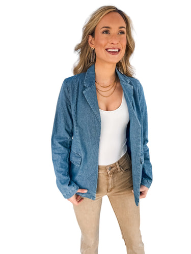 Payton Chambray Blazer by Steve Madden