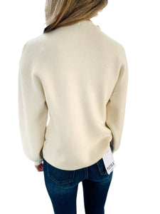 Cozy Night Cream Mock Neck Sweater