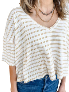 Side Step Mustard Stripe