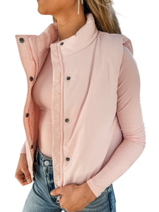 Paulina Pink Puffer Vest