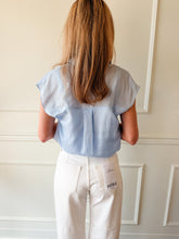 Current Air Coastal Layered Blouse-Blue