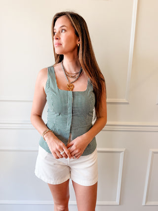 Bianca Gingham Vest Top by Lucy Paris
