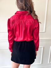 Sleigh Satin Button Up by Reset by Jane