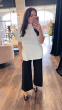 The Addison White Ribbed Mock Neck Top