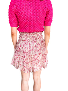 Lucia Floral Pleat Skirt