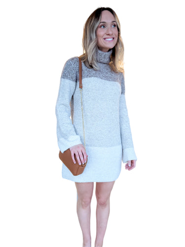 Meghan Neutral Sweater Dress by Steve Madden