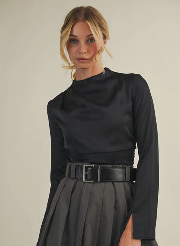 Evening Glow Black Blouse