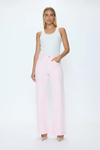 Pistola Larsen Relaxed Flare Jean in Blush