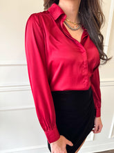 Sleigh Satin Button Up by Reset by Jane