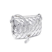 Regina Silver Woven Shoulder Bag