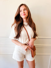 Mae Cropped Tee-Soft White by Pistola
