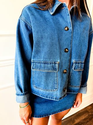 Hudson Denim Jacket and Skirt Set