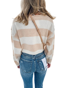 Lucky Draw Blush Stripe Sweater