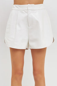 Precious White Patent Shorts