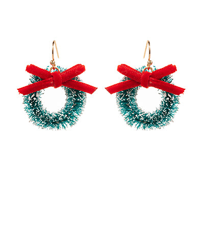 Christmas Wreath Earrings