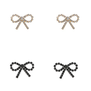 Pave Bow Earrings