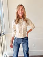 Saidee Cream Sweater Cardigan by Steve Madden