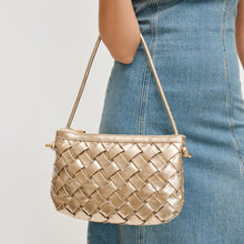 Regina Gold Woven Shoulder Bag