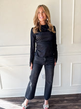 Lexi Mid Rise Bowed Straight Silver Screen by Pistola