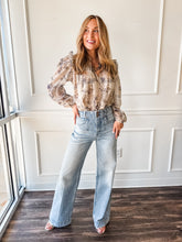 Marlowe Cream Pattern Blouse by Reset by Jane