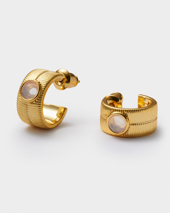 Birthstone Hoop Earring