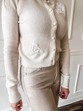 Nilda Beaded Rosette Cardigan by Lucy Paris