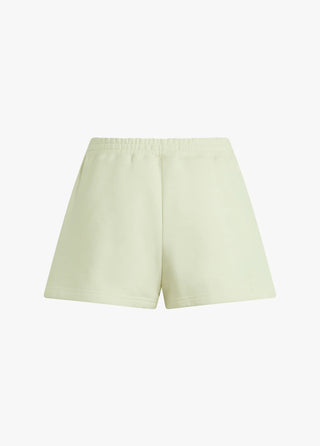 The Favorite Daughter Embroidered Sweat Short in Gardenia Light Sage